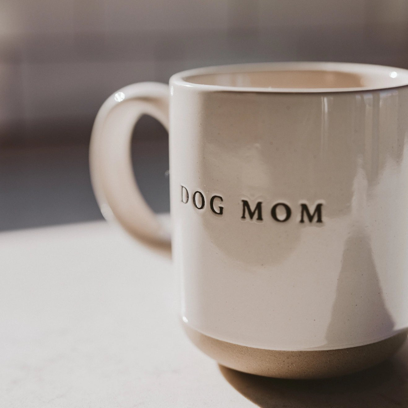 Dog Mom Stoneware Coffee Mug - Olivia Macaron