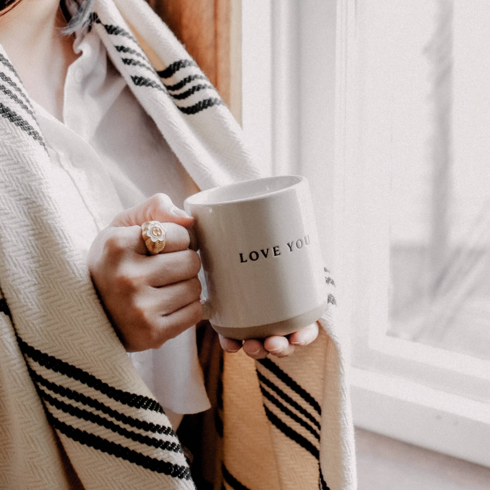 Love You Stoneware Coffee Mug - Gifts & Home Decor - Olivia Macaron