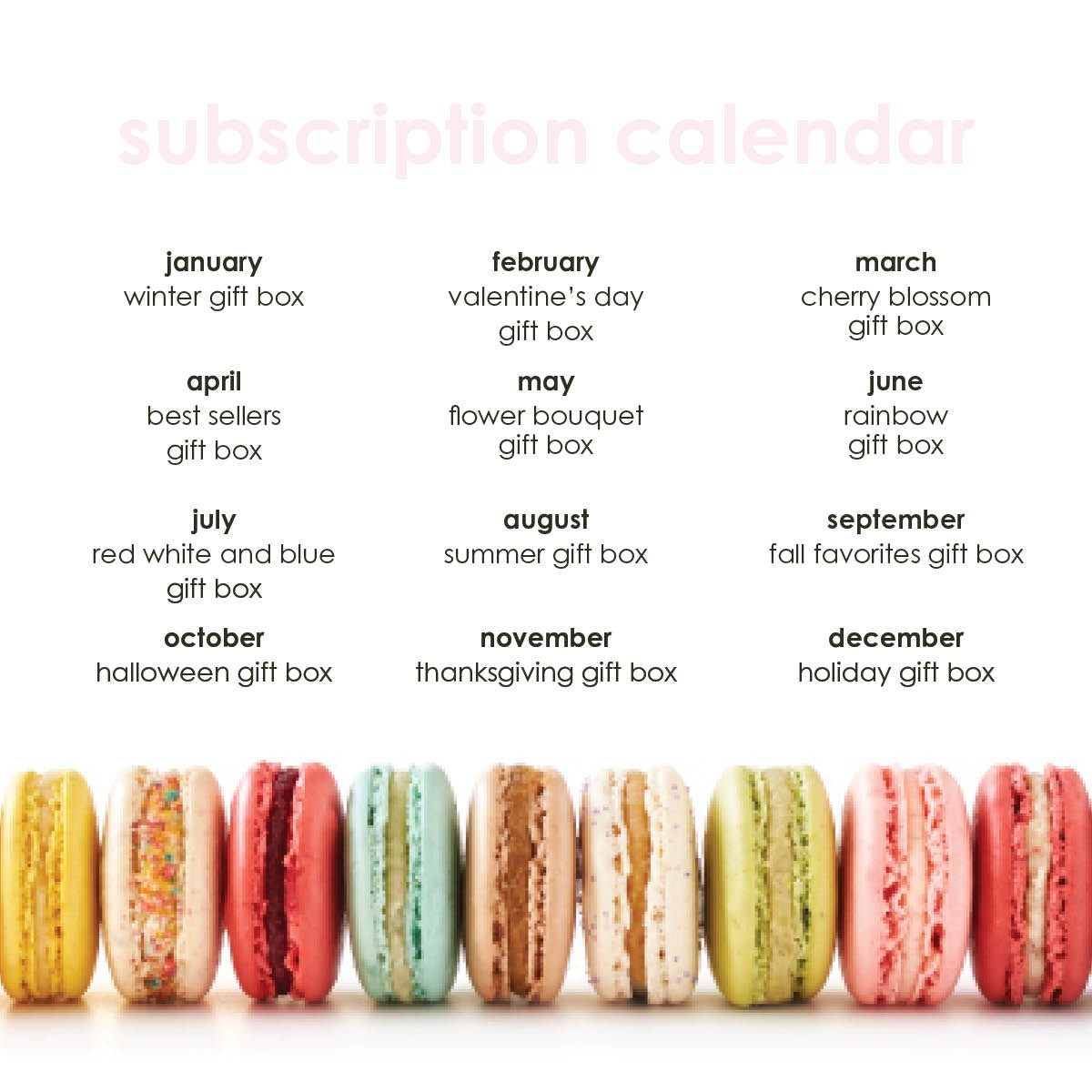 6-Month Subscription (Including Shipping) - Olivia Macaron