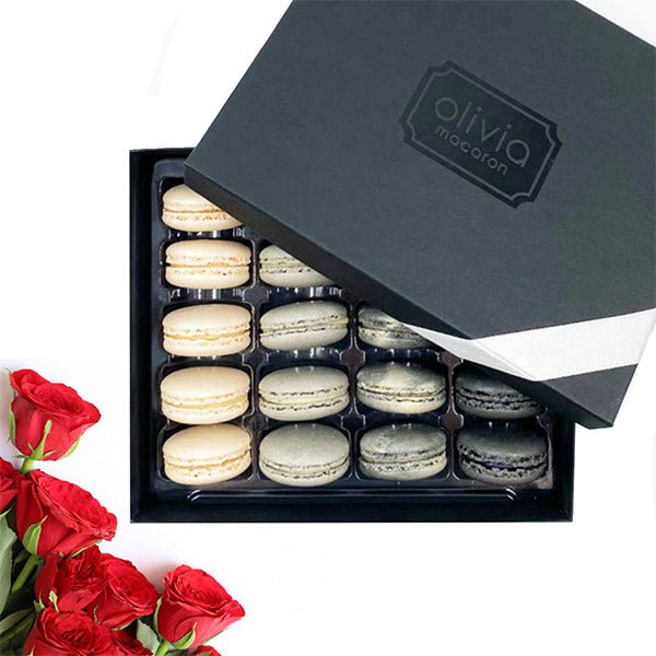 Shades of Grey Macaron Gift Box - Olivia Macaron