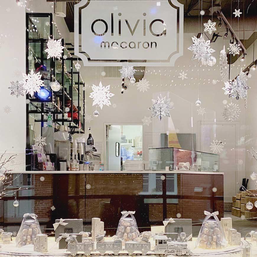 Vote For Olivia Macaron Silver Lining Window Display