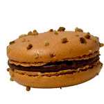 Hazelnut Macaron filled with a silky milk chocolate ganache enriched with homemade roasted hazelnut paste