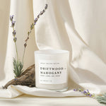 Driftwood and Mahogany 11 oz Soy Candle - Olivia Macaron