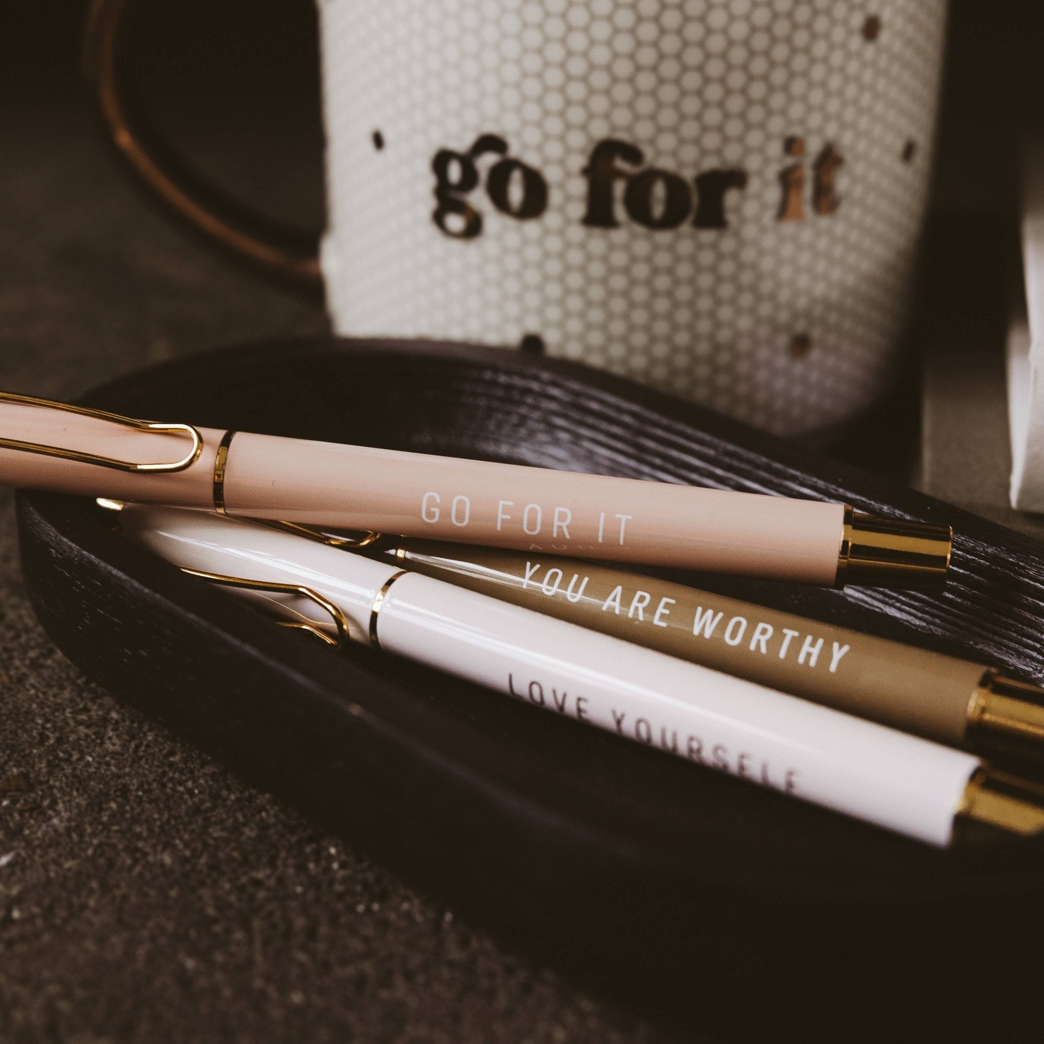 Go For It Metal Pen Set - Home Decor & Gifts - Olivia Macaron