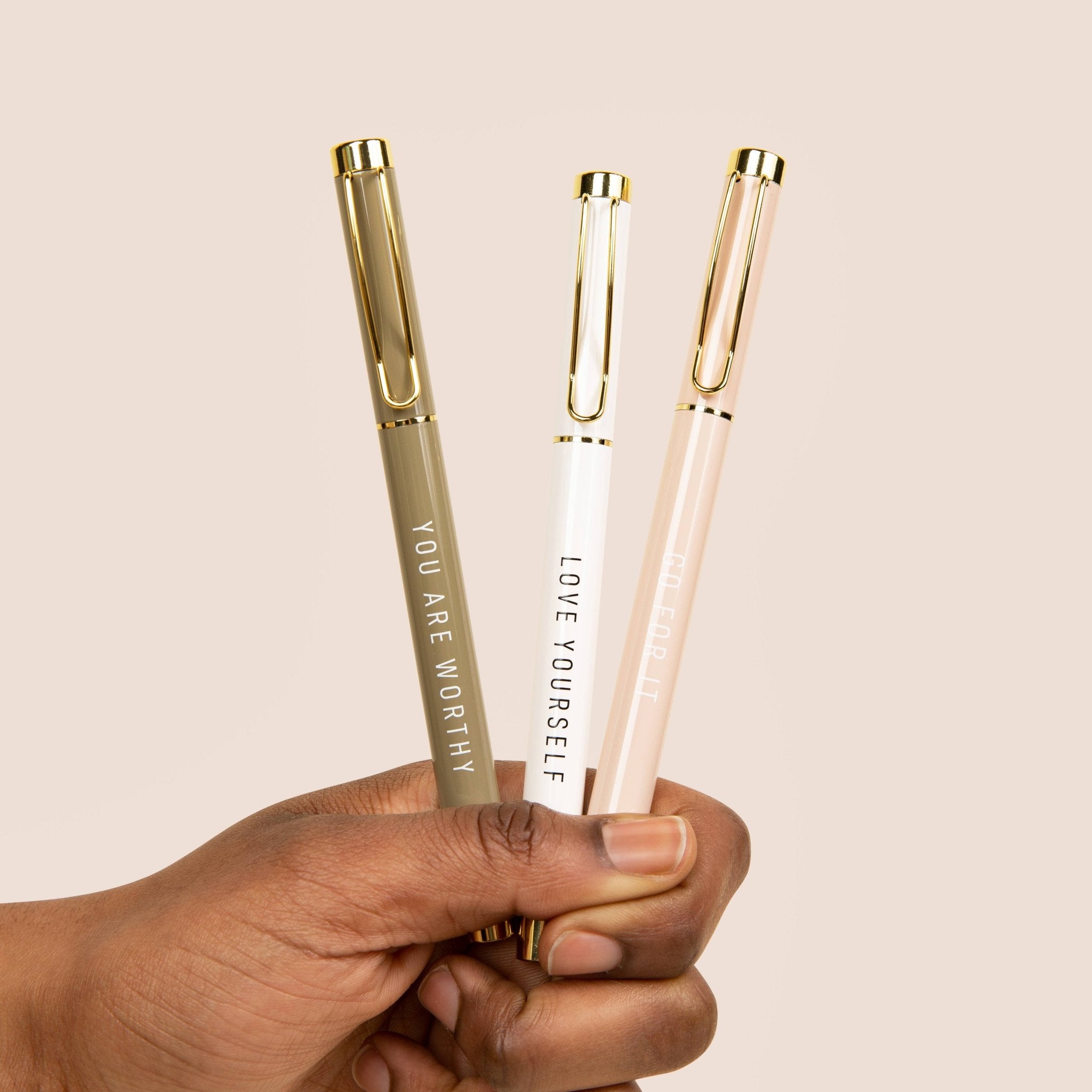 Go For It Metal Pen Set - Home Decor & Gifts - Olivia Macaron