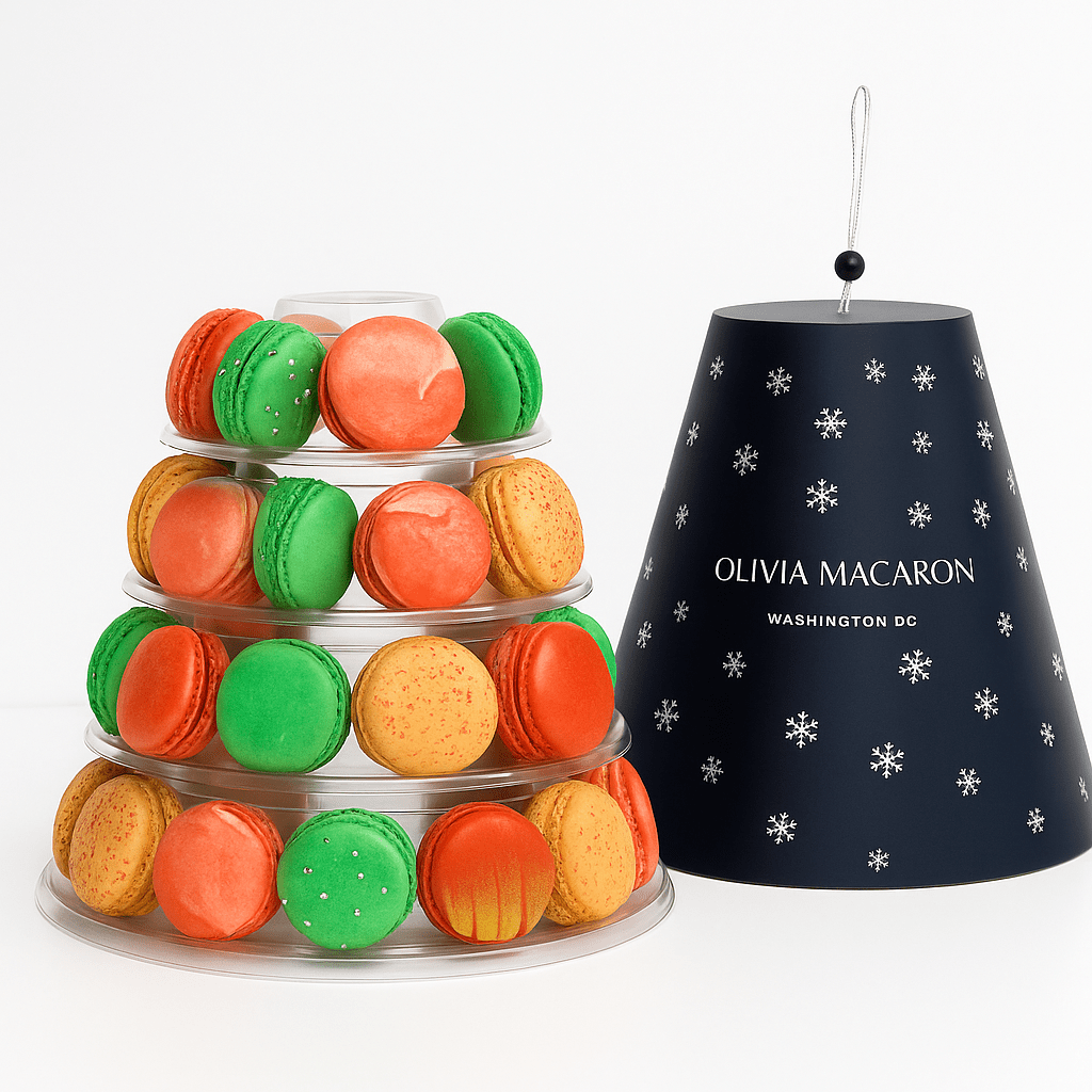 Holiday Macaron Tower - Olivia Macaron