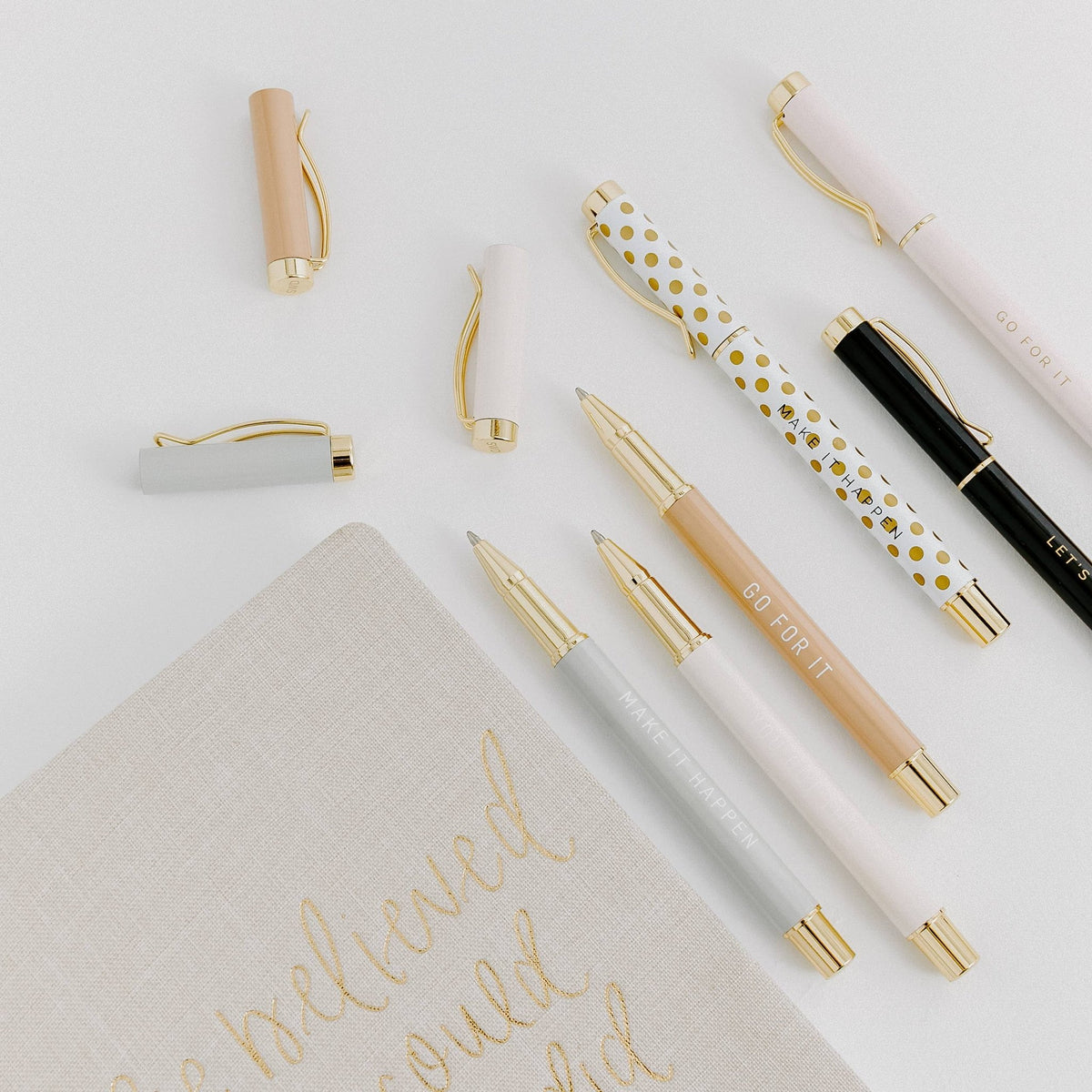 Inspirational Metal Pen Set - Home Decor &amp; Gifts - Olivia Macaron