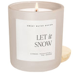 Let It Snow 15 oz Soy Candle, Matte Jar - Home Decor - Olivia Macaron