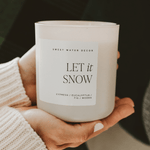 Let It Snow 15 oz Soy Candle, Matte Jar - Home Decor - Olivia Macaron