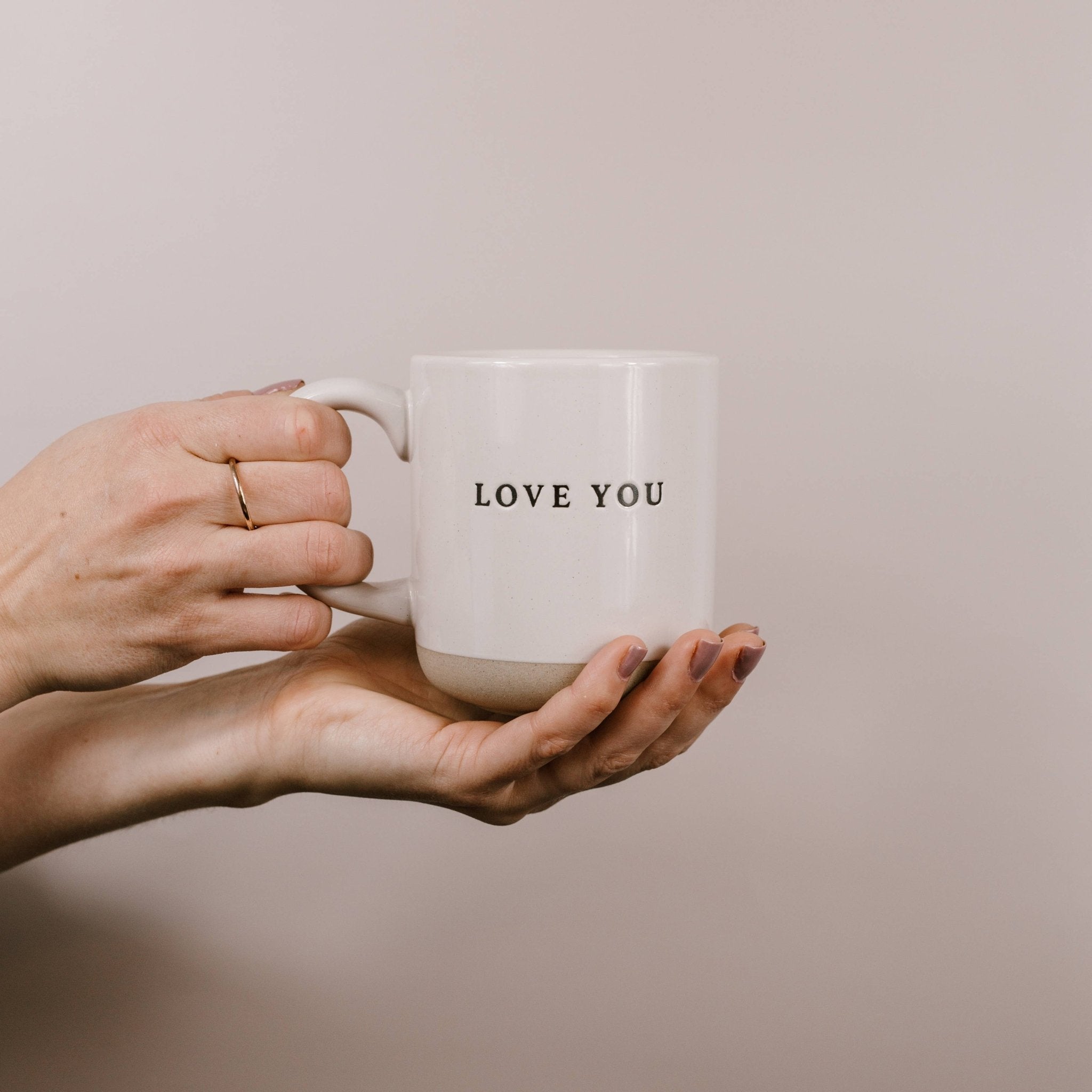 Love You Stoneware Coffee Mug - Gifts & Home Decor - Olivia Macaron