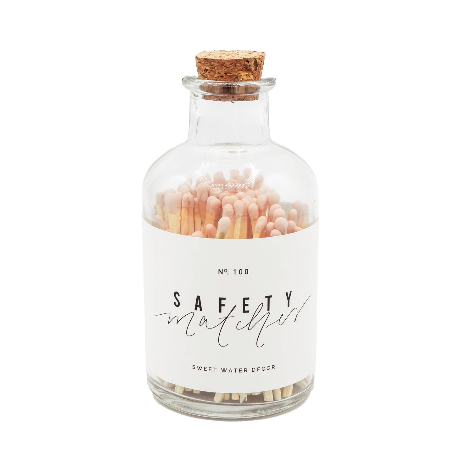 Medium Apothecary Safety Matches, Blush - Home Decor & Gifts - Olivia Macaron