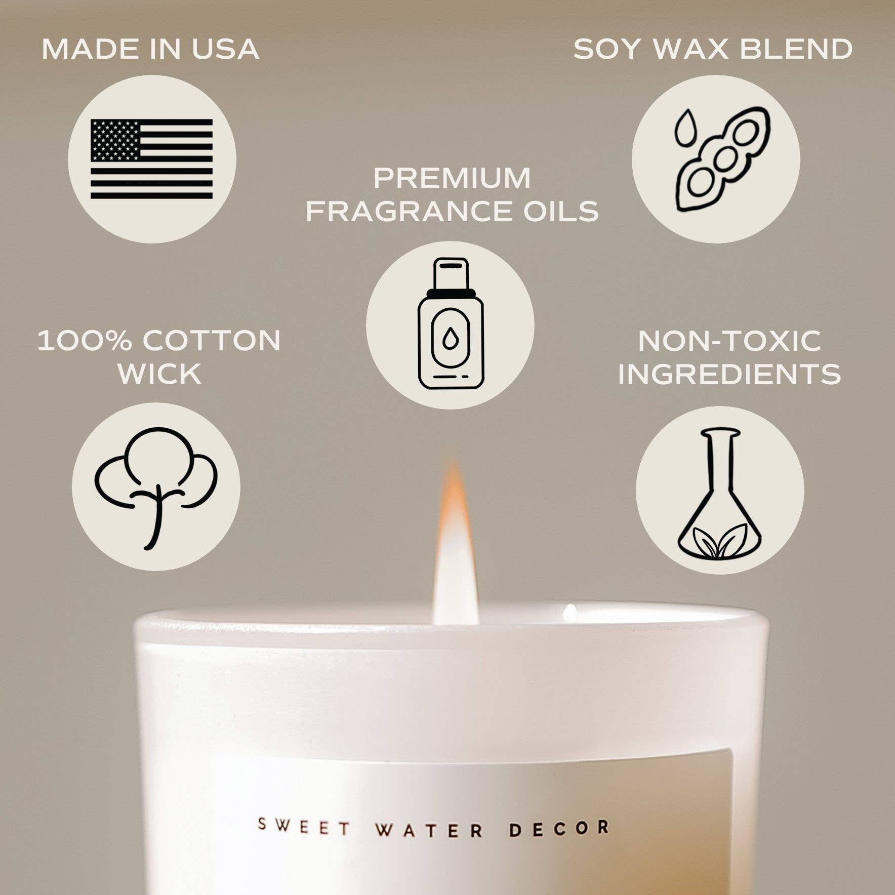 Salt and Sea 11 oz Soy Candle - Home Decor & Gifts - Olivia Macaron