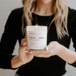 Salt and Sea 11 oz Soy Candle - Home Decor & Gifts - Olivia Macaron