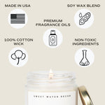 Sandalwood Rose 9 oz Soy Candle - Home Decor & Gifts - Olivia Macaron