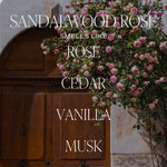 Sandalwood Rose 9 oz Soy Candle - Home Decor & Gifts - Olivia Macaron